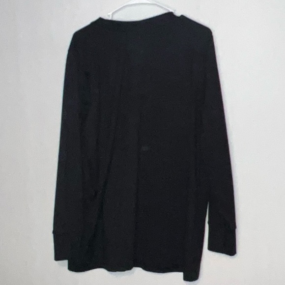 Cuddl Duds Women’s Size 1X Button Down V-Neck Shirt Blouse Black Stretch. - Picture 2 of 8